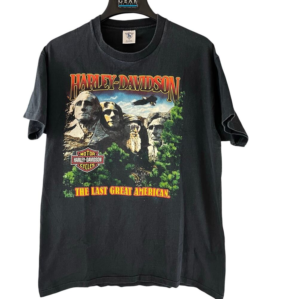 Harley Davidson Vintage 1988 Mt. Rushmore Graphic T-Shirt Single Stitch XL